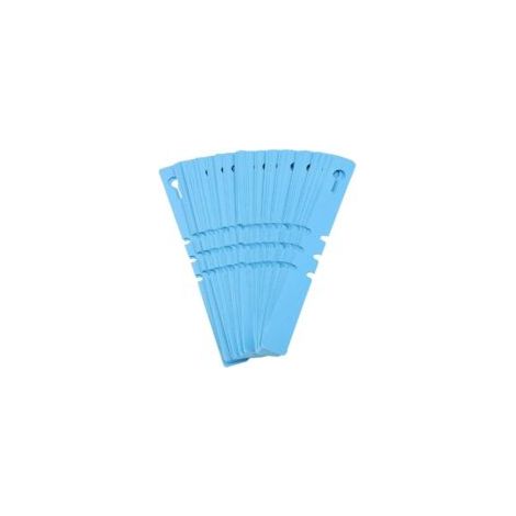 100 Stück Kunststoff-Pflanzenstecker, Rasenornamente, Baumschul- und Gartendekoration (Blau) - Crezuo (1/4)