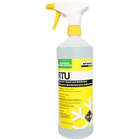 Nettoyant désinfectant RTU pour évaporateurs 1L – Améliore performance énergétique – QX-60 désinfectant puissant – 99.9 % des microbes éliminés – Salina