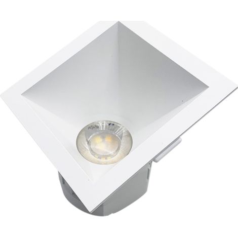 Faretto LED 8W incasso 220v 3 toni luce Switch Quadrato Inclinato F.I.78-96mm (1/5)