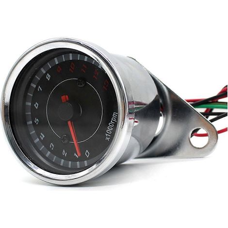 12V DC analoger Motorrad-Drehzahlmesser mit blauer LED-Hintergrundbeleuchtung, 1000 U/min. (1/5)