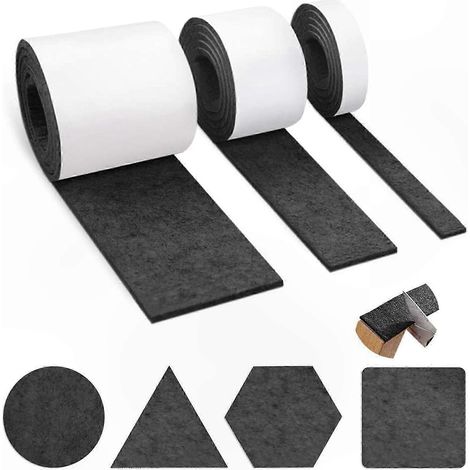 Protège-sol en feutre pour parquet, 3 rouleaux de patins adhésifs anti-rayures pour meubles, protection de sols durs, rembourrage résistant (1/5)