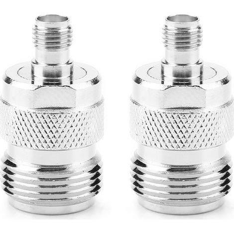 2 pièces Adaptateur RF Connecteur Coaxial Type N Femelle vers SMA Femelle Convertisseur de Test