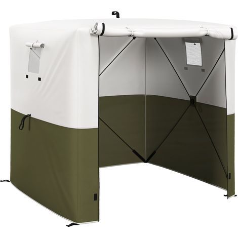 Outsunny 2 x 2m Pop Up Gazebo with Sides Easy up Party Tent with Carry Bag Green