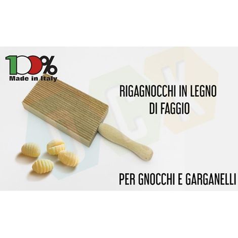 Rigagnocchi Riga Gnocchi Garganelli Pasta Fresca Legno Faggio Made In Italy