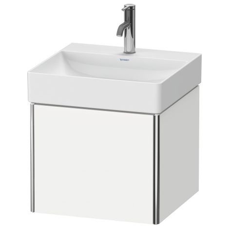 Meuble-lavabo XSQUARE 397 x 484 x 460 mm, 1 tiroir, finition satinée blanche.