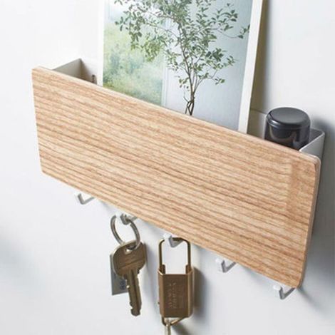 Porte-clés en bois, étagères murales, boîtes de rangement, cintres, organisateurs- (1/3)