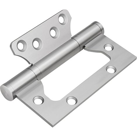 Bisagra de puerta de acero inoxidable de 6 piezas, sin lengüeta ni ojal, fácil de instalar, 4 x 3 pulgadas, lisa y resistente, color plateado. (1/3)