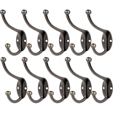 10 Pcs Patère Porte Manteau Murale Vintage Crochet Uniques Métal De Porte Chapeau Crochet Rétro Inox avec Vis pour la maison pour Porte-Manteau Salle de Bain Cuisine (Copper) (1/5)