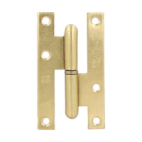 Charnière en laiton R.403- 95Mm gauche - Charnière de porte de passage à lame droite modèle 403 Noeud demi-boule (1/3)