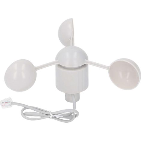 anémomètre à coupelle, capteur de mesure de vitesse, coupelle avec connecteur RJ11, girouette à 3 coupelles, adapté aux applications météorologiques. (1/5)