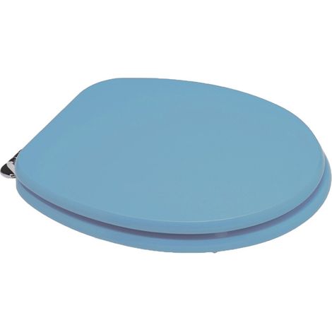 Copriwater forma Universale personalizzato legno rivestito in resina poliestere Azzurro