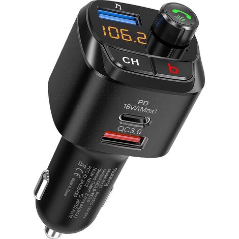 Bluetooth 5.0 FM-Transmitter fürs Auto / Kabelloser Bluetooth-Radioadapter / Kfz-Kit (1/5)