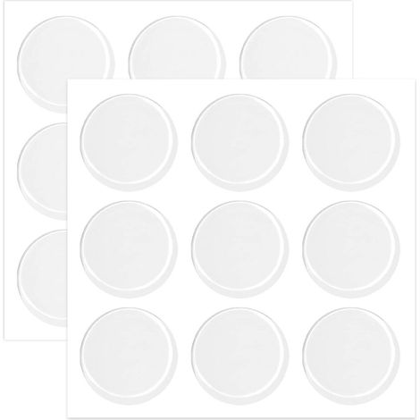 Goujons En Caoutchouc - Tampons D'Amortissement Pour Table En Verre - Pour Miroirs Panneaux De Verre Et Carrelages - 16 Pièces (1/5)