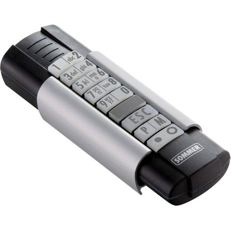 Digicode - Tastiera radio Telecody+ Sommer - S10212-00001 - 12 canali - nera - 868,8 MHz