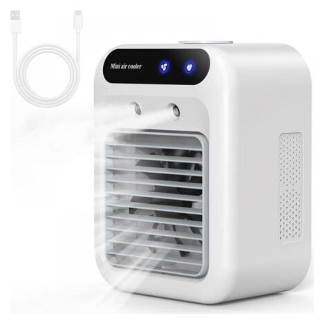 Tragbare Klimaanlage, leise mobile Klimaanlage, 500-ml-Luftkühler, Luftkühler, 2 Geschwindigkeiten + 2 Nebelmodi, 20° Windrichtungsverstellung, Ada Mini-Klimaanlage (1/5)