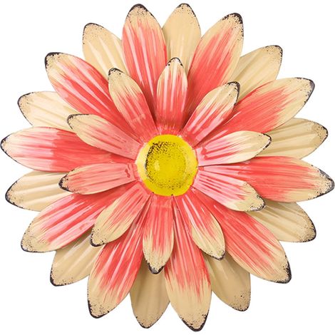Décoration Murale Fleur Métal - Tournesol en Fer - Décor Intérieur Extérieur Style Rustique Ferme Bohème - 1 Pièce (1/3)