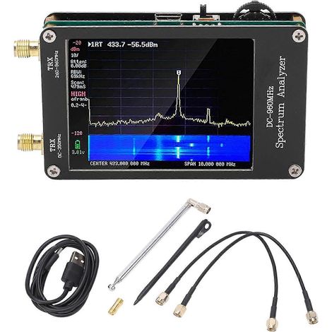 Spektrumanalysator MF HF VHF UHF Eingang 4 Modi 2,8-Zoll-Touchscreen Tragbarer Spektrumanalysator Signal G