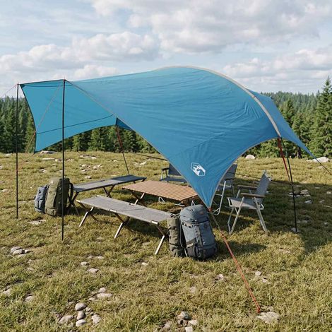 vidaXL Telo da campeggio resistente all'acqua Blu 695 x 580 x 200 (1/5)