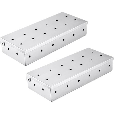 Ensemble de 2 boîtes à bacon en acier inoxydable, accessoires de barbecue, générateur de barbecue en cadeau - AquaForge (1/5)