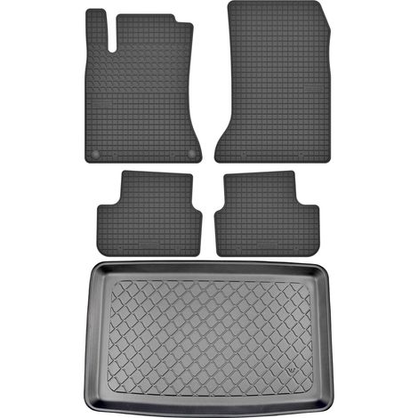 Juego de alfombrillas de goma para coche y alfombrilla para maletero para Mercedes Clase B W246 Hatchback (10/2011-12/2018).
