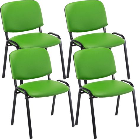 4er Set Besucherstuhl Ken Kunstleder grün (1/5)