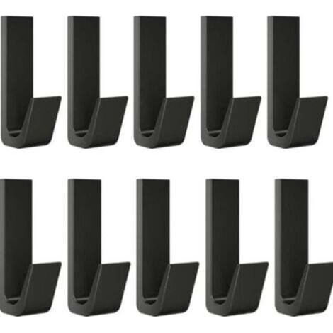 10 selbstklebende Aluminium-Wandhaken, Handtuchhalter für Bad, Geschirrtuchhaken für Küche, selbstklebende Kleiderhaken, Wandmontage ohne Bohren