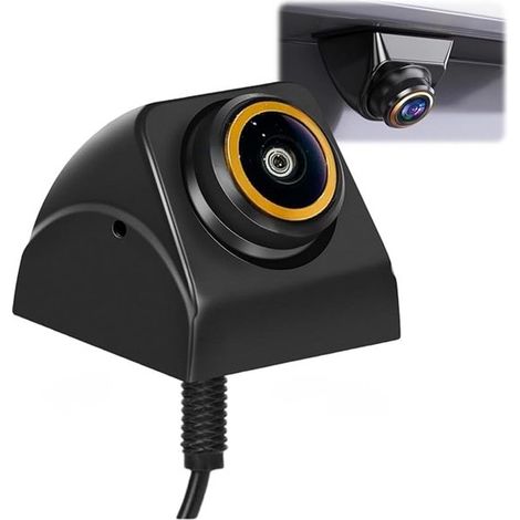 Telecamera di retromarcia 720P per veicoli, doppia telecamera anteriore e posteriore, ruotabile a 360 gradi, obiettivo grandangolare, impermeabile IP68K, design universale, funzione di visione notturn (1/5)