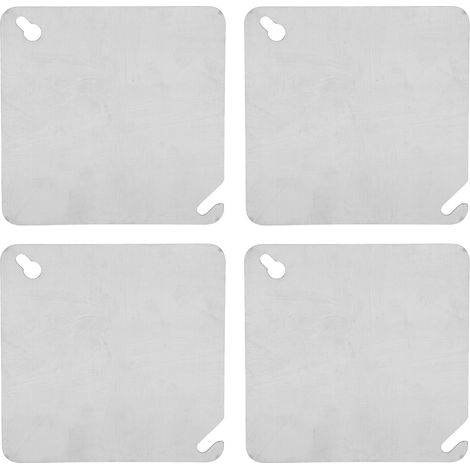 Couvercles métalliques pour boîtes électriques, panneau de jonction électrique en fer galvanisé de 10 cm (4 pouces), 4 pièces (1/5)