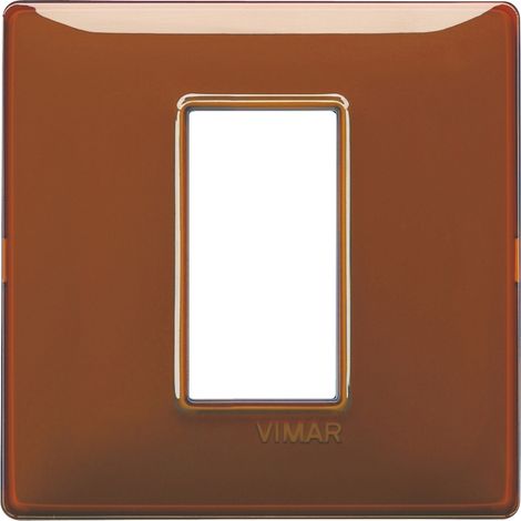Placca 1M Reflex tabacco scatola rotonda Vimar Plana 14641.49