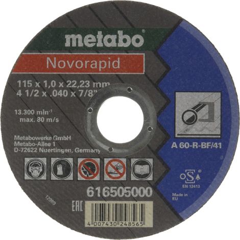 LAME CIRCULAIRE POUR MÉTAL 115X22,23 MM METABO 616505000