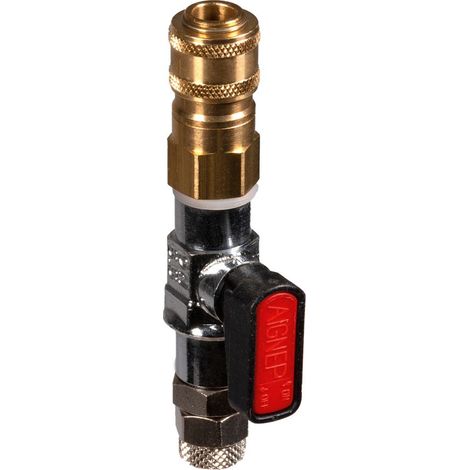 Stecker m. Kugelventil rot für Messcomputer komplett BASICMES-2
