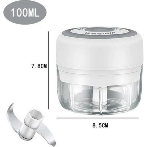 Hachoir électrique,hachoir à viande USB,machine robuste et durable,broyeur de légumes vidéo,F2,1995- 105-White100ml