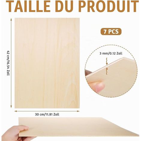 Plywood Sheets Lime Tree A3 3 mm 42 x 30 cm for DIY (1/2)