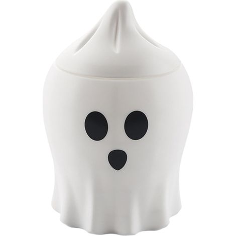 Ensemble de bac à glaçons 2 en 1 en silicone en forme de citrouille avec seau isotherme - Accessoire de fête amusant (Le tonneau fantôme) (1/4)