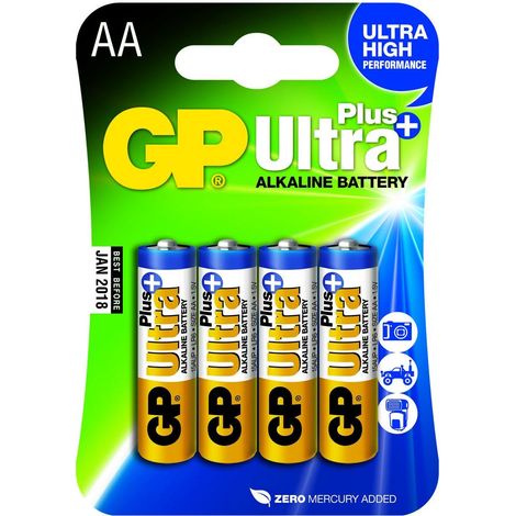 Pilas alcalinas Ultra+ AA LR6 de 1,5 V (4 unidades) (1/3)