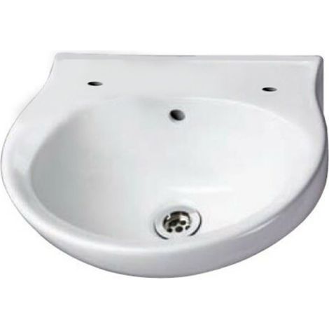 AKW Finger Rinse Cloakroom Basin 400mm Wide 2 Tap Hole (1/3)