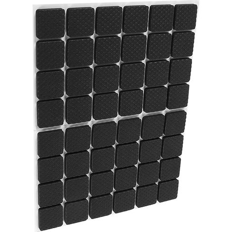 48 Stück schwarze, rutschfeste, selbstklebende Bodenschoner für Möbel, Sofa, Tisch und Stuhl – Gummifüße (1/5)