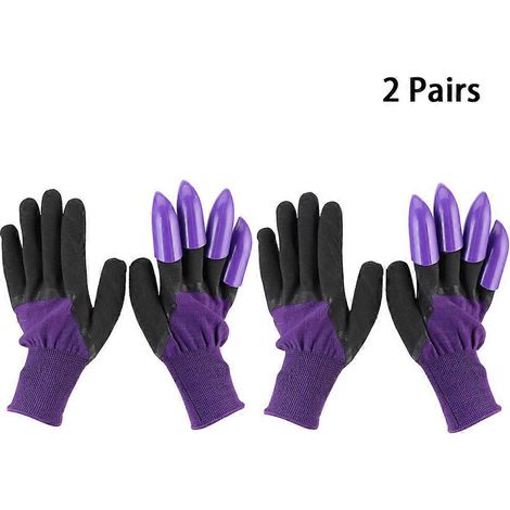 Gants de jardinage 2 paires, robustes pour creuser, planter et désherber, hommes et femmes, antidérapants et respirants. (1/5)