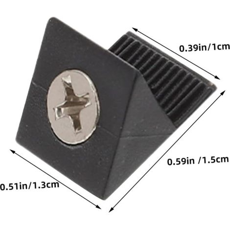 Distanziatori in plastica per cassetti, 100 pezzi, connettori stabilizzatori posteriori, connettori per il fondo del cassetto (con viti), neri (1/5)