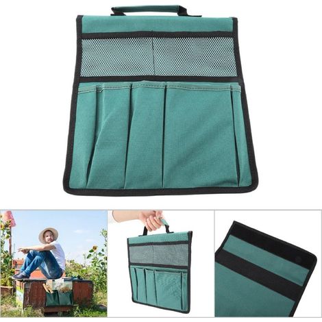 Banc à genoux pliable avec rangement pour outils de jardin (Vert) (1/5)