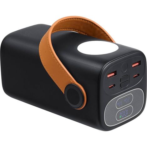 Batería externa Rivacase VA1085 de 40000 mAh y 65 W, color negro.