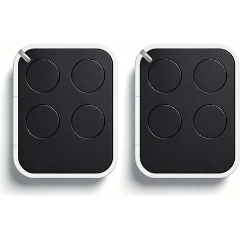 Lot de 2 Télécommande Nice Era ON4E ON4 – Émetteur Portail et Porte de Garage – 4 Canaux, Fréquence 433,92 MHz, Noir/Blanc – Compatible Motorisation Nice (1/5)