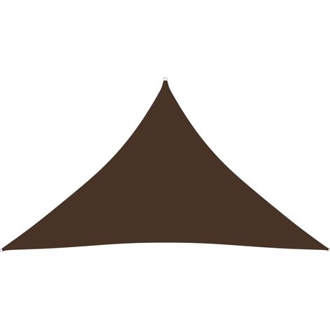 Vela ombreggiante triangolare in tessuto Oxford 4 x 4 x 5,8 m marrone 020009879