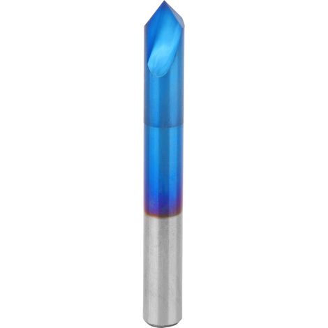 Fraise à chanfrein à 90 degrés, 2 cannelures, revêtement bleu, acier au tungstène, outil à main en carbure cémenté 6x50mm (1/5)