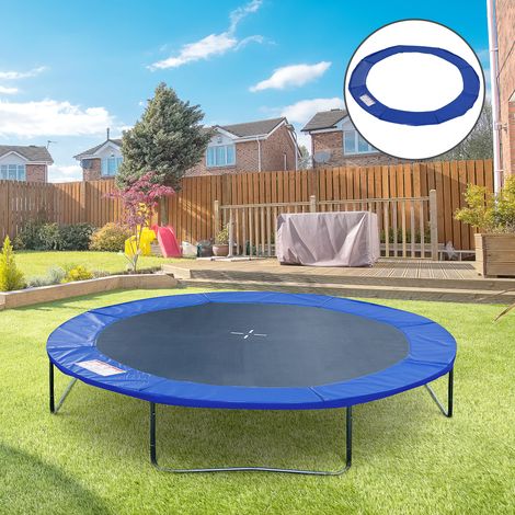 Cubierta de Protección Acolchada para Cama Elástica Borde de Seguridad para Trampolines con Diámetro Ø244 cm Azul (1/5)