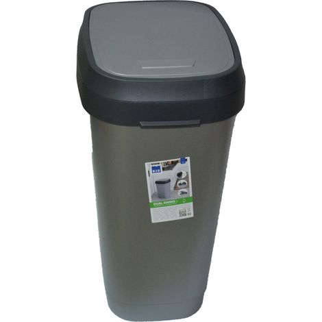 Keter PATTUMIERA DUAL SWING BIN L 31X42XH62CM GRIGIA CON
