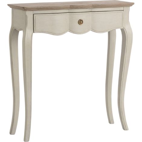 Amadeus - Console 1 tiroir beige en bois L80 cm Maddy (1/4)