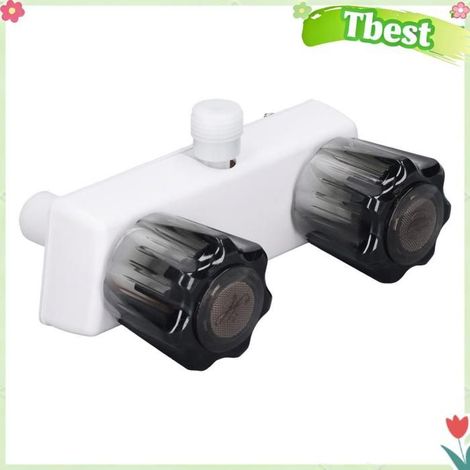 Tbest Inverseur de valve de robinet de douche pour camping-car Robinet de douche RV, moto piece Bouton à base blanche (1/5)