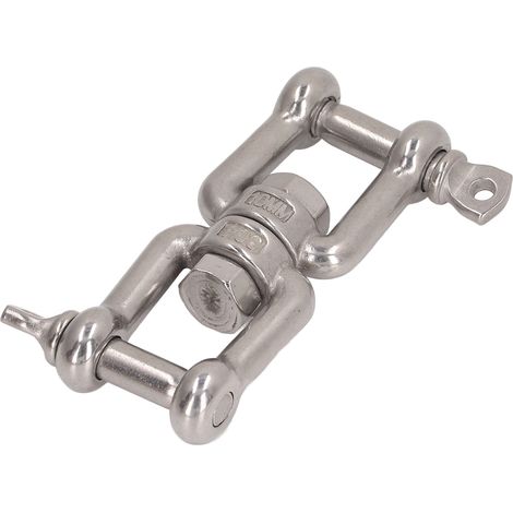 Manille en acier inoxydable 304 double mâchoire, résistante à la corrosion, pour levage et accastillage, diamètre 10mm (1/5)