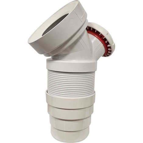 Wirquin Pro – Pipe WC Air connect Ø100 – Raccord flexible multi-diamètre – Inclinaison jusqu'à 156° – Installation sans perçage